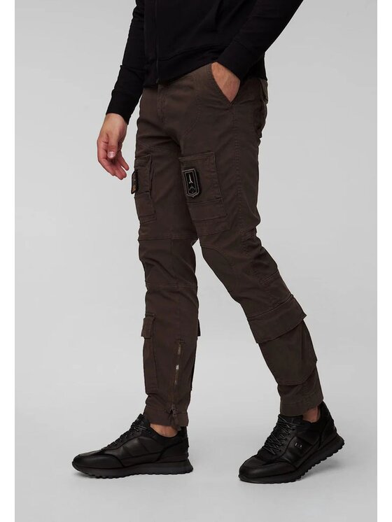 Aeronautica Militare Aeronautica Militare Pantaloni di tessuto Anti-G Marrone Regular Fit