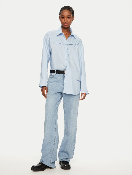 Patrizia Pepe Patrizia Pepe Koszula 8C0742/AH74-CA38 Błękitny Regular Fit