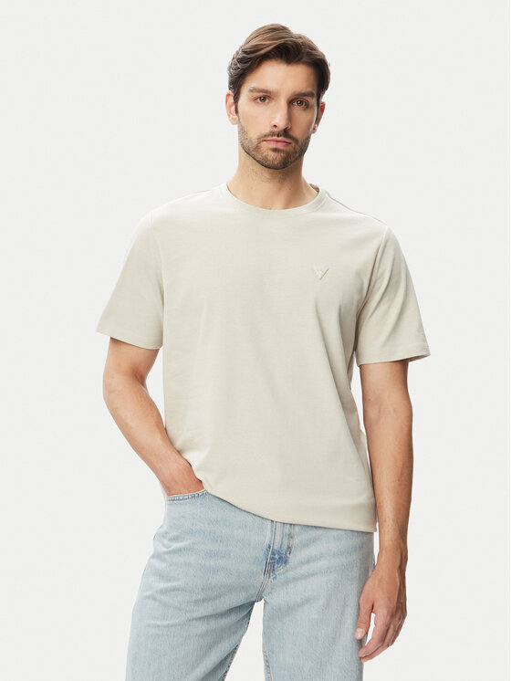 Guess Tricou M4YI0A KCCM1 Bej Regular Fit