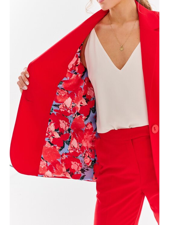 NAOKO NAOKO Marynarka Scarlet Red Czerwony Regular Fit