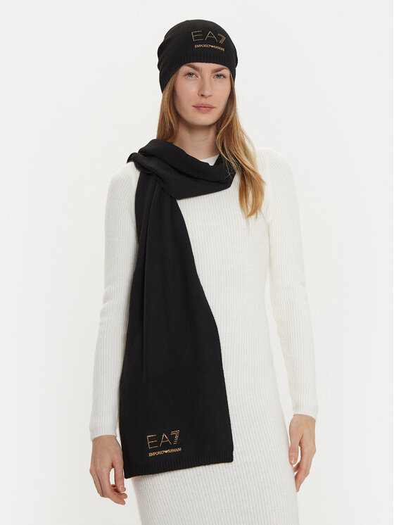Set Fular și Căciulă EA7 Emporio Armani 282000 4F200 00020 Negru