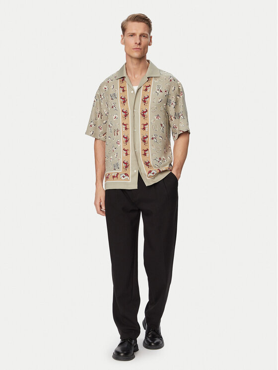 HUGO HUGO Koszula Espino 50560632 Zielony jasny Oversize