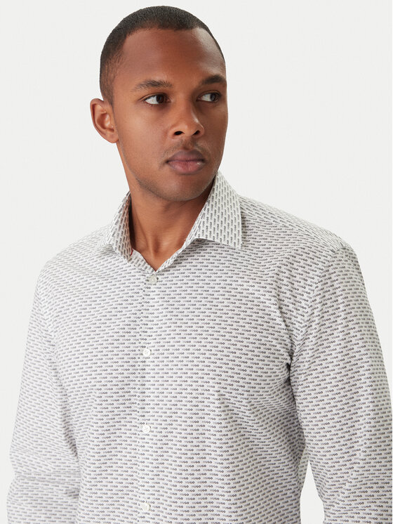 HUGO HUGO Koszula Kenno 50555318 Biały Slim Fit