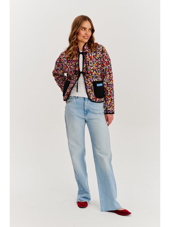 NAOKO NAOKO Prechodná bunda Blossom Charm Čierna Regular Fit