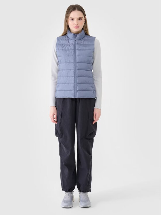 4F 4F Športová vesta 4FWSS25TVJAF284-32S Modrá Slim Fit