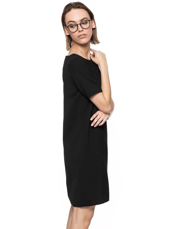 Tom Tailor Tom Tailor Sukienka codzienna O-SHAPE DRESS Czarny Regular Fit