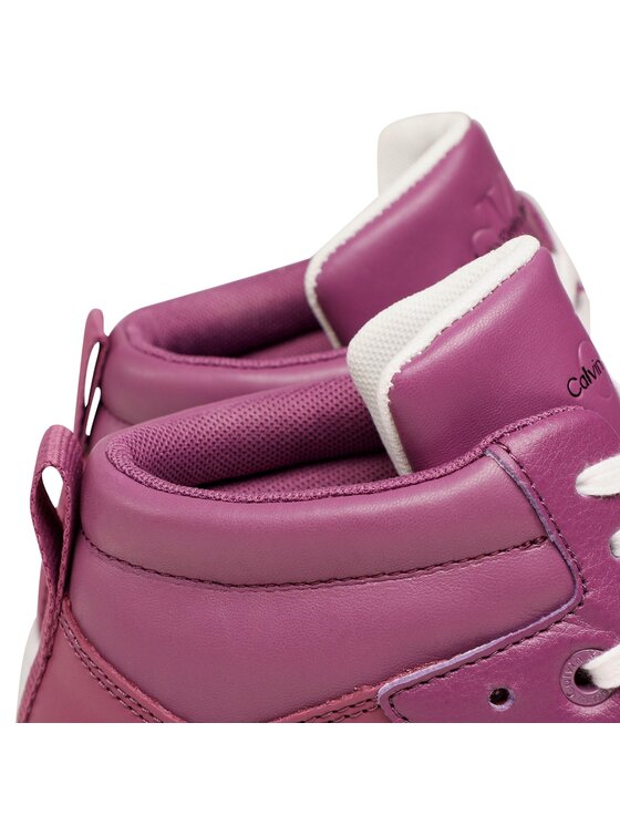 Calvin Klein Jeans Calvin Klein Jeans Sneakersy Basket Cupsole Mid Lth Mono YW0YW00877 Fialová