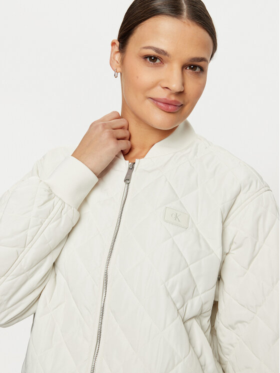 Calvin Klein Jeans Calvin Klein Jeans Geacă bomber J20J224701 Écru Relaxed Fit