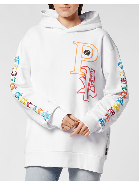 PHILIPP PLEIN PHILIPP PLEIN Bluza 1103 Biały Regular Fit