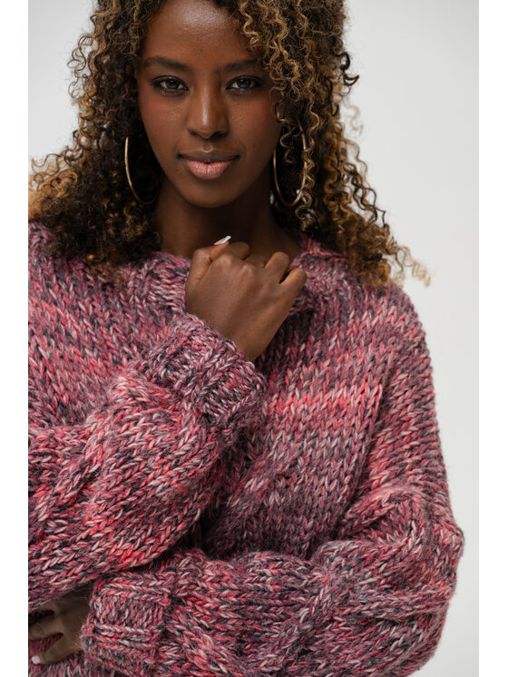 blue shadow blue shadow Sweter Klipo Fioletowy Regular Fit