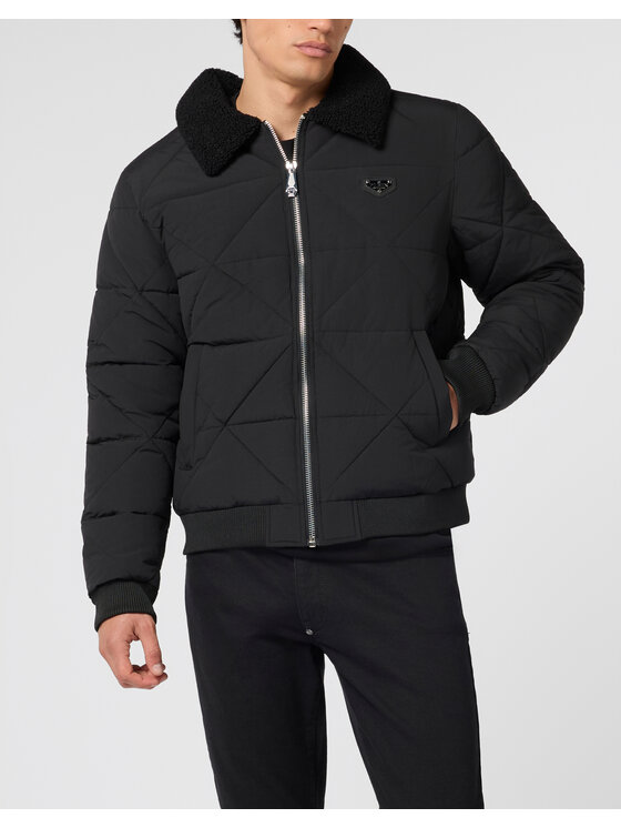 PHILIPP PLEIN PHILIPP PLEIN Kurtka puchowa 28626 Czarny Regular Fit