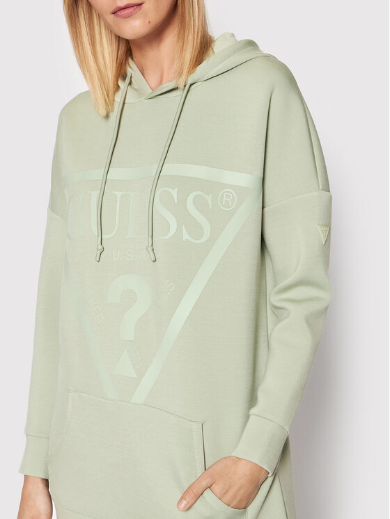 Guess Guess Суитшърт V2GQ18 KAMN2 Зелен Relaxed Fit