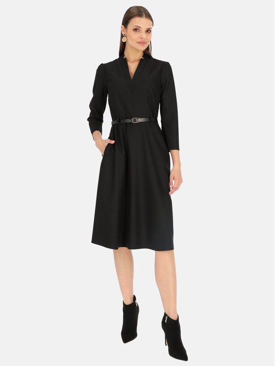 Potis & Verso Potis & Verso Sukienka codzienna Jasmina Czarny Regular Fit