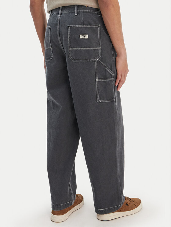 Quiksilver Quiksilver Τζιν Mercury Straight Out EQYNP03325 Γκρι Wide Leg