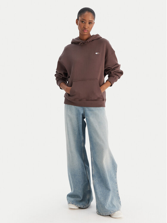 Tommy Jeans Tommy Jeans Sweatshirt Badge DW0DW19414 Braun Boxy Fit