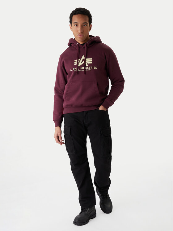 Alpha Industries Alpha Industries Mikina Basic 178312 Bordó Regular Fit