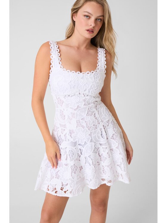Guess Guess Sukienka codzienna 183102 Biały Classic Fit