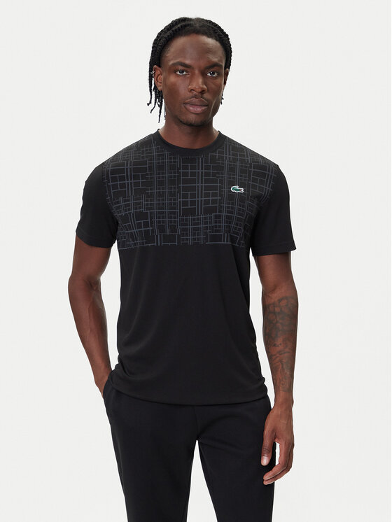 Lacoste Lacoste Funkční tričko TH4782 Černá Regular Fit