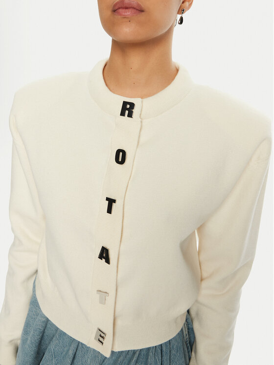 ROTATE ROTATE Kardigan 113854 Écru Regular Fit