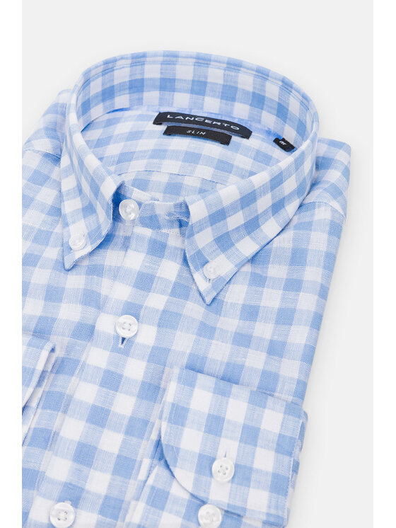 Lancerto Lancerto Koszula Montezuma KO073122000015 Błękitny Slim Fit