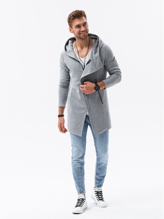 Ombre Ombre Mikina B668 Šedá Regular Fit