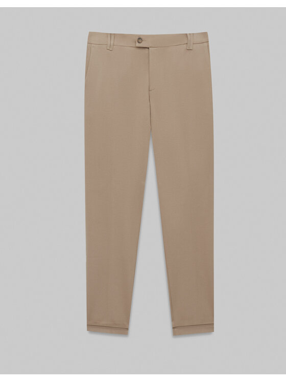 Borgio Borgio Spodnie garniturowe PROSSEDI Kremowy Slim Fit