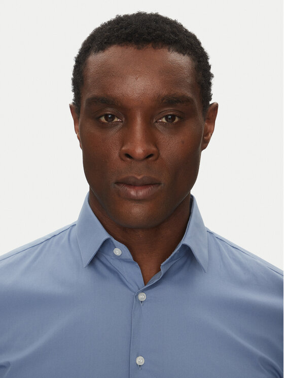 Calvin Klein Calvin Klein Košulja Poplin Stretch Slim Shirt K10K108229 Plava Slim Fit