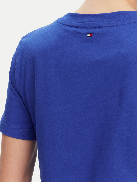 Tommy Hilfiger Tommy Hilfiger T-Shirt WW0WW45522 Niebieski Regular Fit