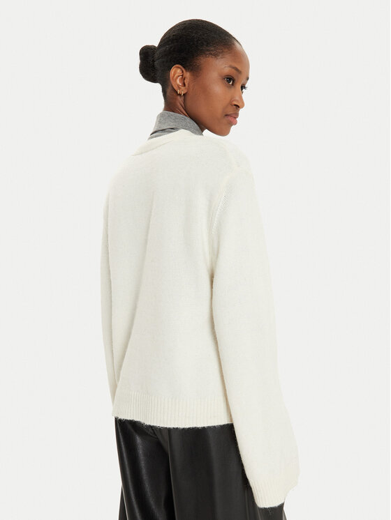 Gina Tricot Gina Tricot Strickjacke 23731 Écru Relaxed Fit