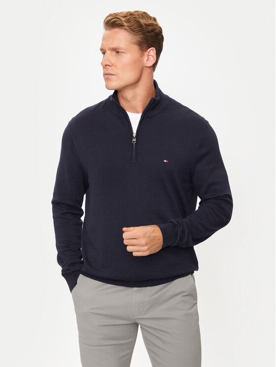 Tommy Hilfiger Tommy Hilfiger Sweater Essential MW0MW37331 Sötétkék Regular Fit