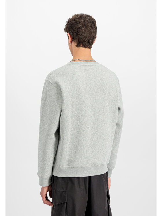 Alpha Industries Alpha Industries Bluza Basic Big Logo Sweatshirt Szary Regular Fit