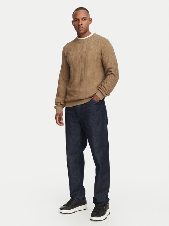 HUGO HUGO Svetr Simoh 50566762 Hnědá Regular Fit