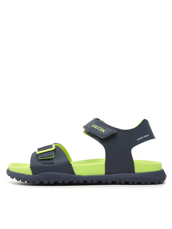 Geox Herren Sandalen J Fusbetto - Atmungsaktive Ledersandalen Für Sommer