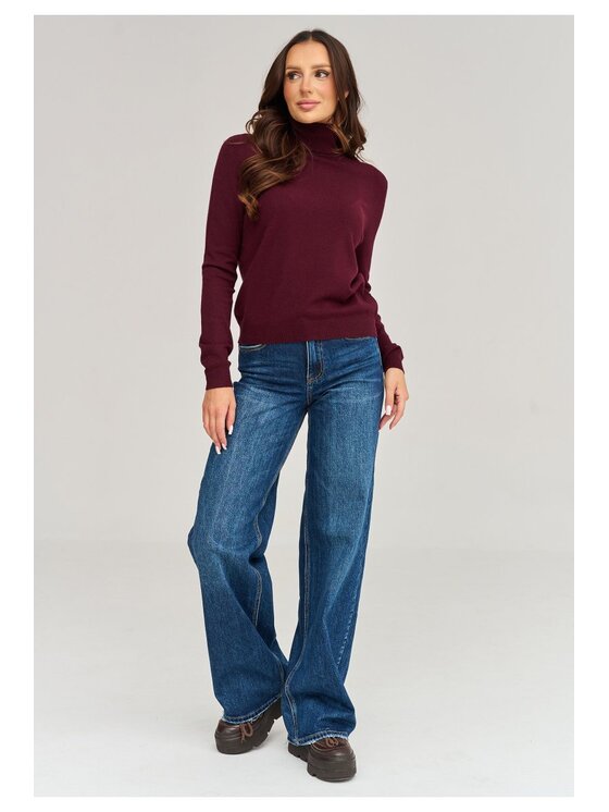 Makadamia Makadamia Golf C106 Bordowy Loose Fit
