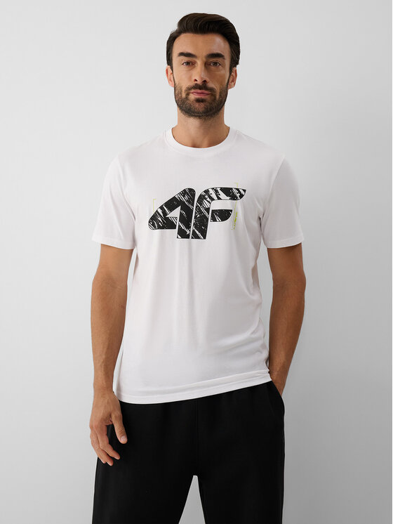 4F 4F T-Shirt COMMERCIAL Biały Regular Fit