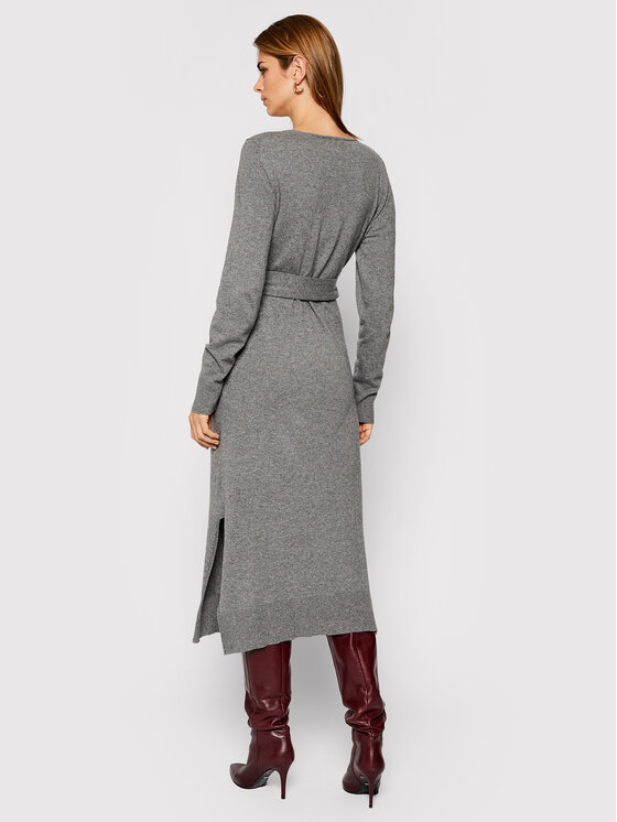 Trussardi Trussardi Плетена рокля 56D00402 Сив Regular Fit
