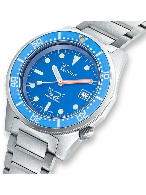 Squale Squale Zegarek 1521BLUEBL.SQ20S Srebrny