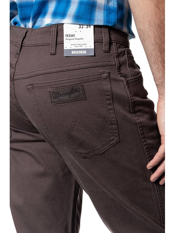 Wrangler Wrangler Pantaloni di tessuto TEXAS Marrone Straight Fit
