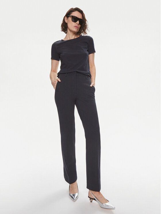 Weekend Max Mara Weekend Max Mara Pantaloni di tessuto Basco 2415781051 Blu scuro Regular Fit