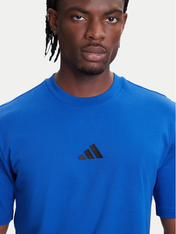 adidas adidas Tričko Essentials Small Logo JF1094 Modrá Regular Fit