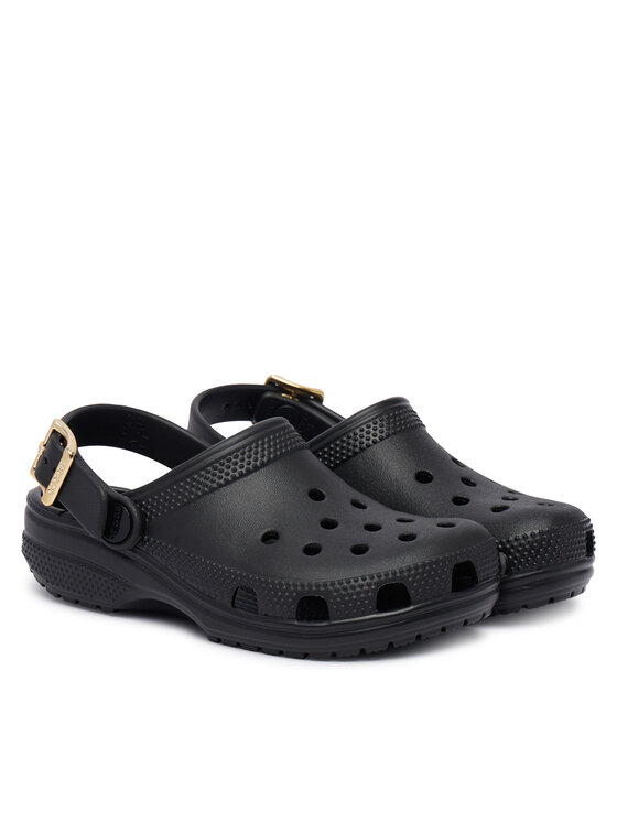 Crocs Crocs Şlapi Classic Metallic Buckle Clog K 214228 Negru