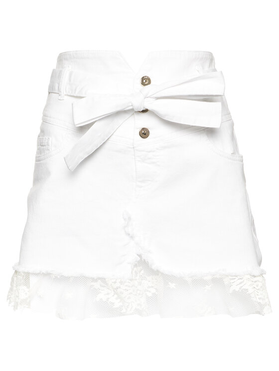 Liu Jo Liu Jo Džínsová sukňa FA0349 T8361 Biela Regular Fit