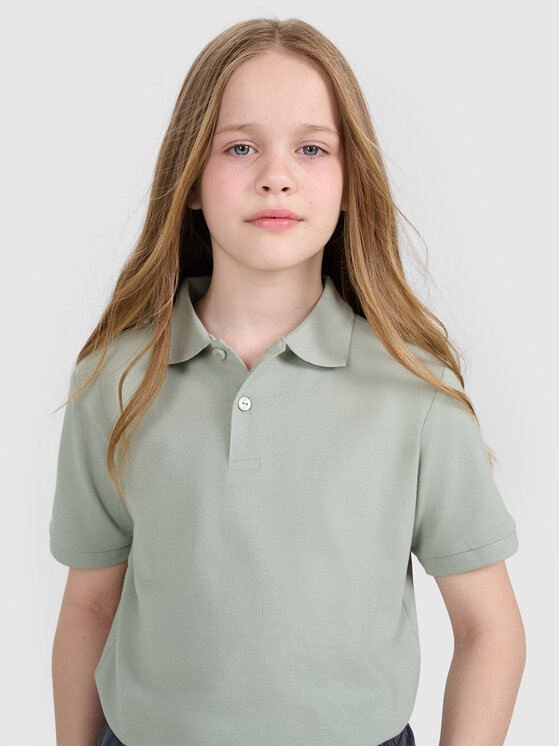 4F 4F Polo BASIC+ Zielony Regular Fit