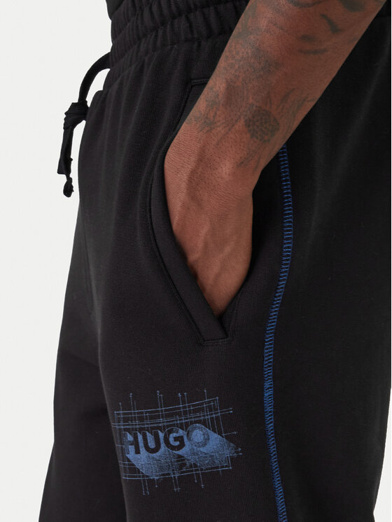 HUGO HUGO Spodnie dresowe Notharos 50553508 Czarny Regular Fit