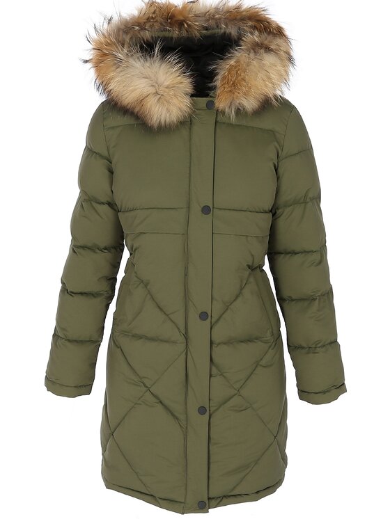 Perso Perso Vatovaná bunda BLH919079FX Khaki Regular Fit
