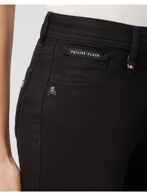 PHILIPP PLEIN PHILIPP PLEIN Jegginsy 30899 Czarny Jegging Fit