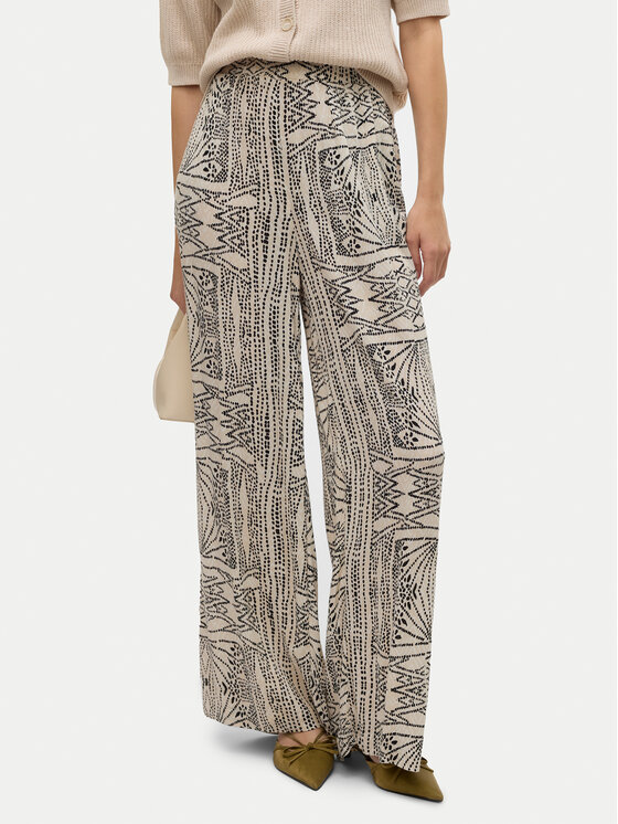 Vero Moda Palazzo nohavice Menny 10282478 Béžová Wide Leg