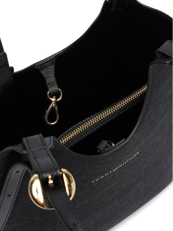 Tommy Hilfiger Tommy Hilfiger Kabelka Th Modern Mini Tote AW0AW18617 Čierna