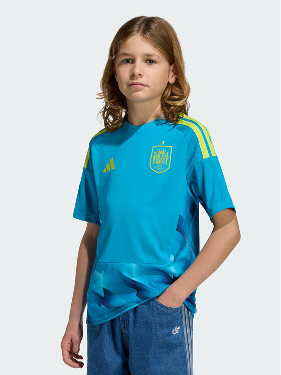 adidas adidas Koszulka techniczna Spain 26 Home Kids Goalkeeper Jersey Błękitny Regular Fit