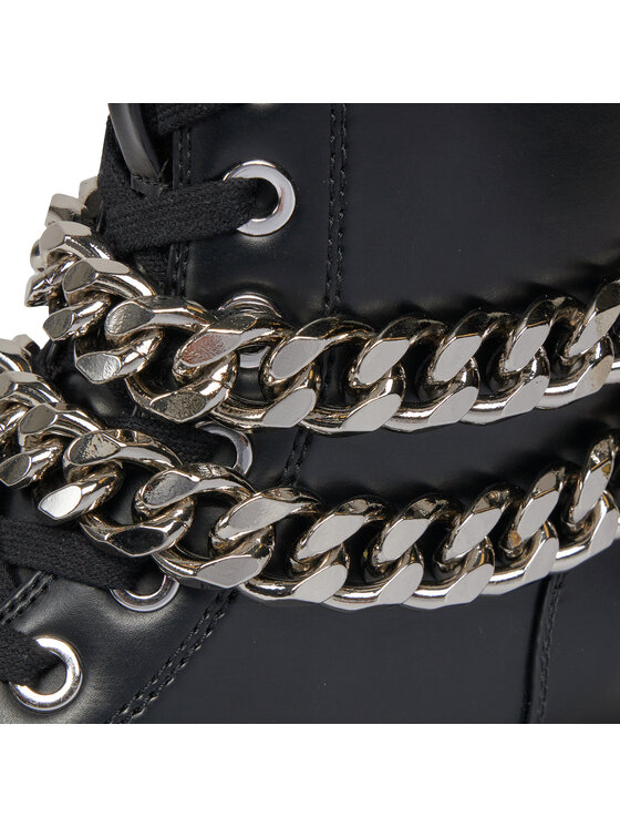 Buffalo Buffalo Μποτάκια Lion Lace Up T-Chain 1622367 Μαύρο